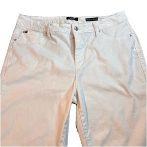 Curve Appeal Pants Woman’s 14 White Minimalist Jegging Stretch Comfort Preppy